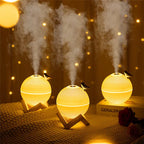 330Ml USB Ultrasonic Cool Mist Humidifier with Warm LED Lamp Mini Aroma Diffuser for Home Kids Room Air Humidifier