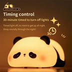 Rechargeable Sensor Touch Night Lights Cute Panda Silicone Lamp LED Dimming Lamp Bedside Decor Kids Night Light Birthday Gift