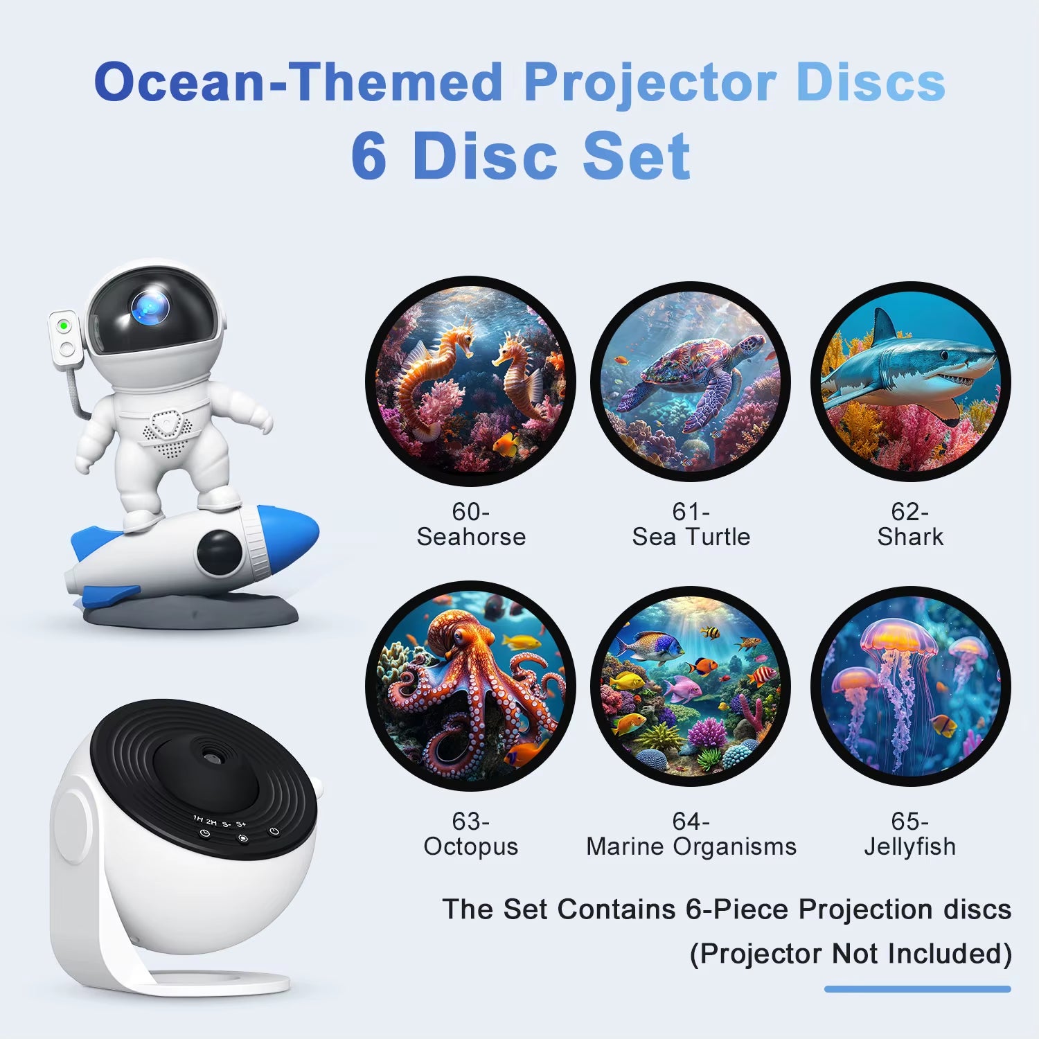 Night Light Galaxy Projector Starry Sky Projector Planetarium Lamp 6 Pack (Projector Not Included)