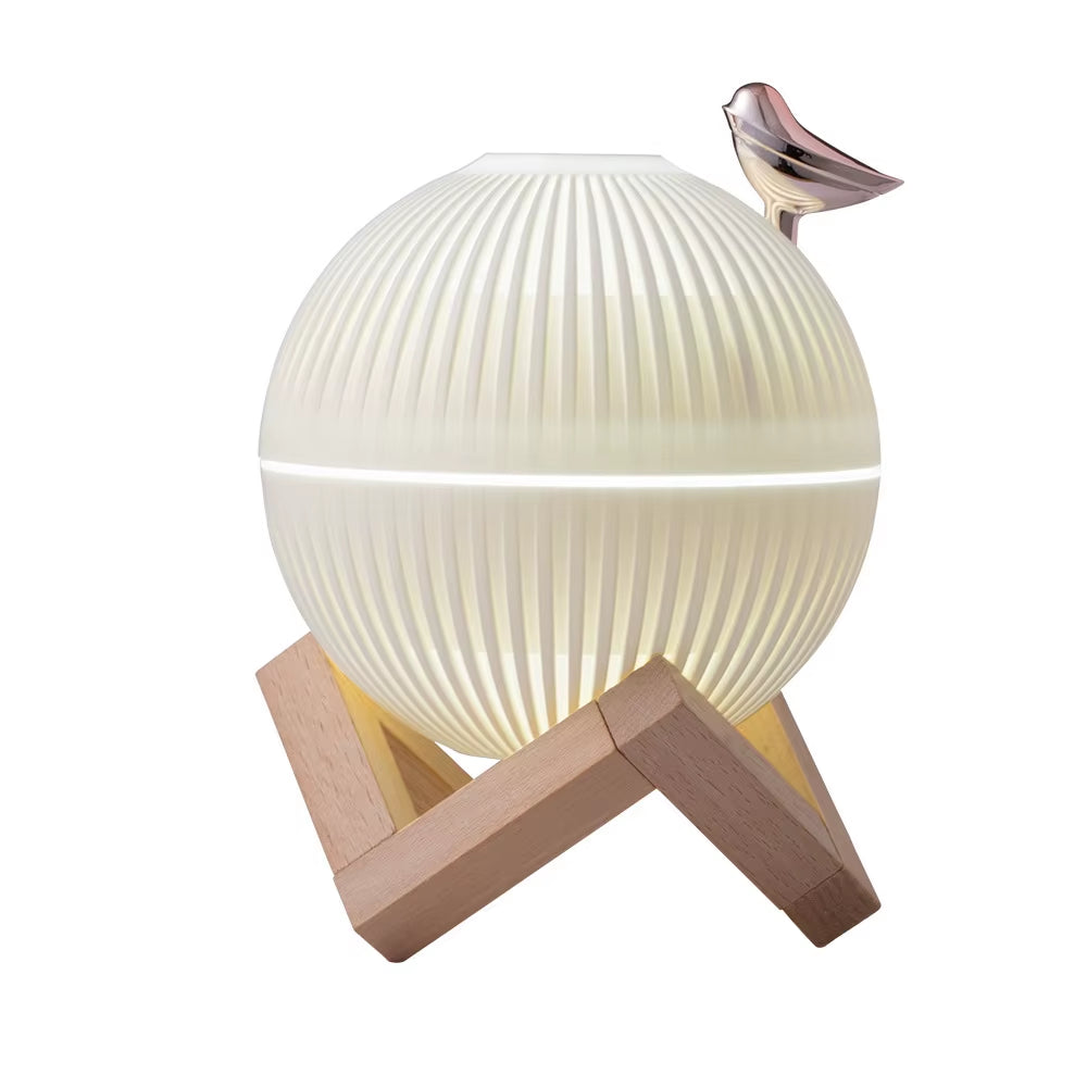 330Ml USB Ultrasonic Cool Mist Humidifier with Warm LED Lamp Mini Aroma Diffuser for Home Kids Room Air Humidifier