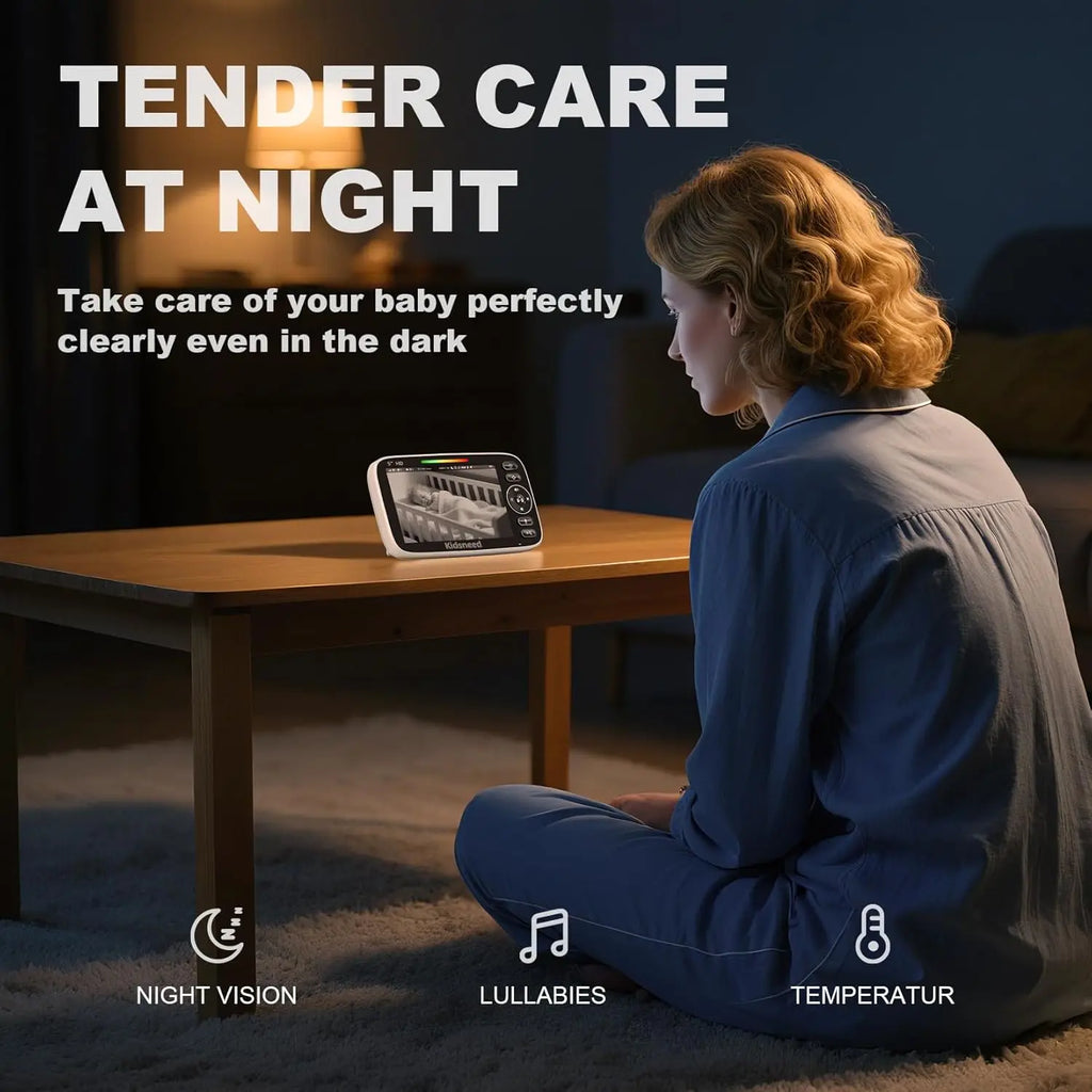 Advanced 5-Inch 720P Baby Monitor with Night Vision, Two-Way Audio, and 48-Hour Battery Life - No WiFi Needed!