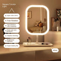 Illuminate Your Beauty: 1Pc LED Modern Desktop Vanity Mirror with 3 Color Light for Effortless Makeup Application