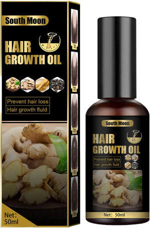 🌿 Ginger Hair Growth Oil | Natural Hair Growth & Anti Hair Loss Oil | South Moon 50ml.