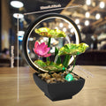 Transform Your Space with the USB-Powered Tabletop Water Fountain - Relax and Unwind with Natural Rocks and LED Lights