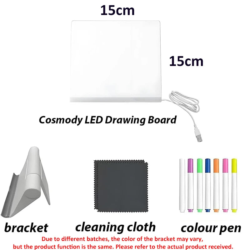 Illuminate Your Creativity with the LED Light-Up Acrylic Message Board - Perfect for Birthdays and Creative Activities!