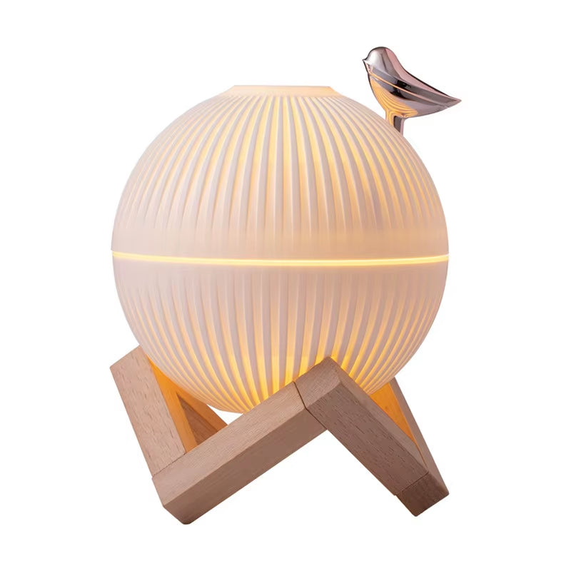 330Ml USB Ultrasonic Cool Mist Humidifier with Warm LED Lamp Mini Aroma Diffuser for Home Kids Room Air Humidifier