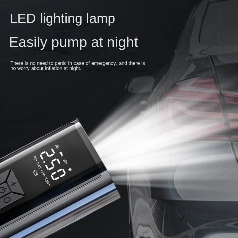 🚗 Smart Display Portable Air Compressor | Digital Tire Inflator Pump | USB Rechargeable | Car, Bike & Motorcycle Air Pump.