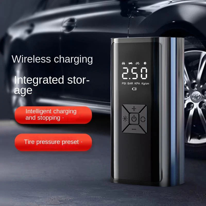 🚗 Smart Display Portable Air Compressor | Digital Tire Inflator Pump | USB Rechargeable | Car, Bike & Motorcycle Air Pump.