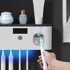 Intelligent UV Toothbrush Sterilizer with Automatic Toothpaste Dispenser - Wall Mounted, Space Saving, Advanced UV Sterilizatio