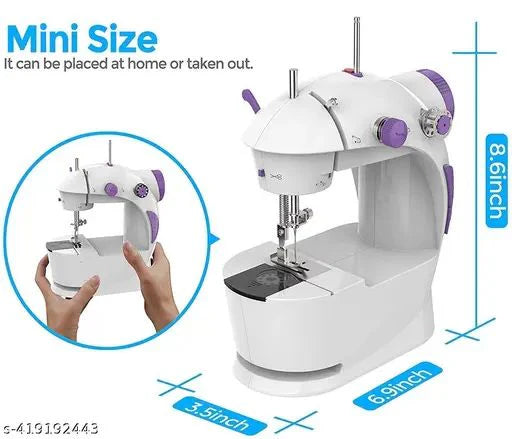 Mini 4-in-1 Electric Household Sewing Machine | Portable Sewing Machine | 12 Stitch Patterns.