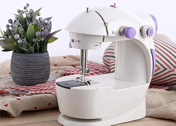 Mini 4-in-1 Electric Household Sewing Machine | Portable Sewing Machine | 12 Stitch Patterns.