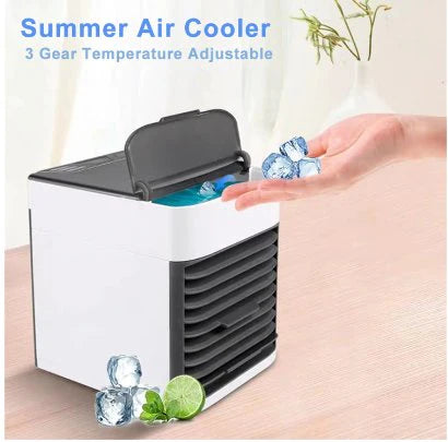 ❄️ Mini Air Conditioning Fan | 3-in-1 Portable Air Cooler | USB Personal Air Cooler with Humidifier & Air Purifier.