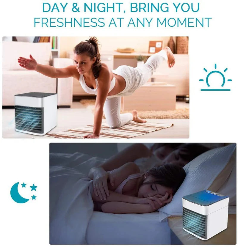 ❄️ Mini Air Conditioning Fan | 3-in-1 Portable Air Cooler | USB Personal Air Cooler with Humidifier & Air Purifier.