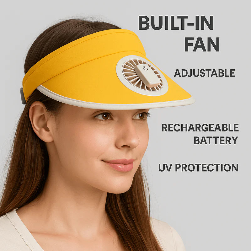 CoolBreeze™ Sun Fan Hat | Stay Cool Under the UAE Sun ☀️❄️.