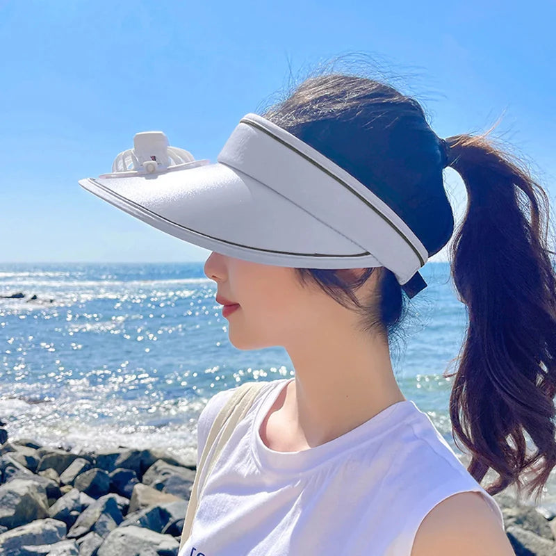 CoolBreeze™ Sun Fan Hat | Stay Cool Under the UAE Sun ☀️❄️.