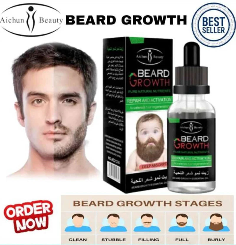 🧔 Natural Men Beard Oil | Beard Growth & Softening Oil | Premium Beard Care for Men.