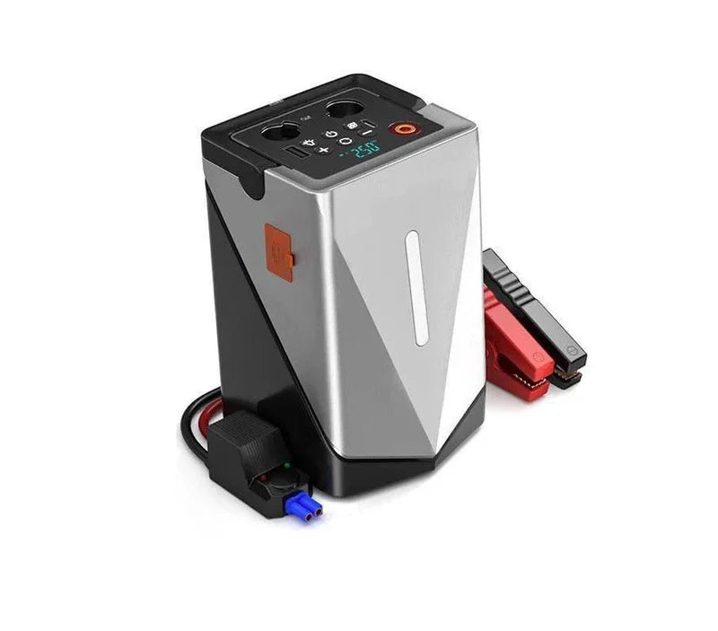 Portable Multi-Function Car Jump Starter | 12000mAh Air Compressor & Emergency Power Bank.