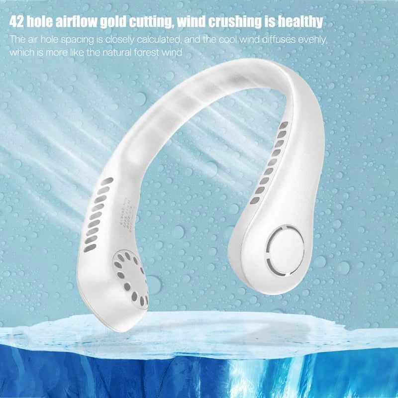 Arctic Breeze™ Bladeless Neck Fan | Rechargeable 360° Cooling Fan.
