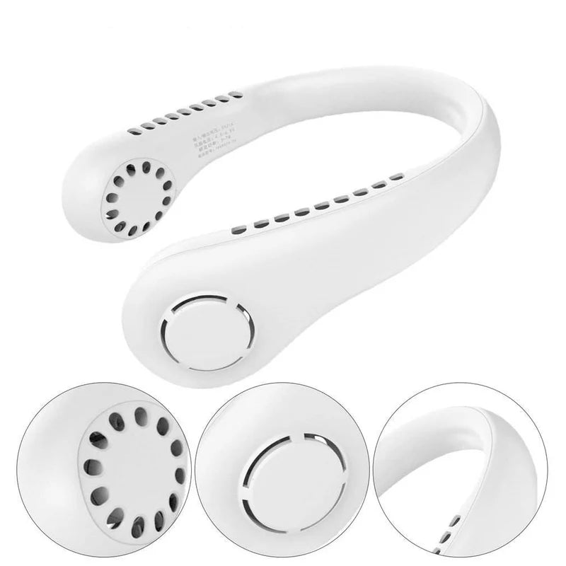 Arctic Breeze™ Bladeless Neck Fan | Rechargeable 360° Cooling Fan.
